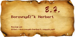 Borovnyák Herbert névjegykártya